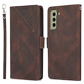 abordables Coques Samsung-téléphone Coque Pour S23 S22 S21 S20 Plus Ultra S21 FE A72 A52 A32 A22 A12 A71 A51 A31 A21s S20 FE Couvercle rabattable Avec Support avec dragonne Fente pour carte Rétro TPU faux cuir