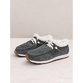 preiswerte Damenhausschuhe und -halbschuhe-Damen Winter-Schlupfschuhe mit Kunstfellfutter – gemütliche und flexible warme Freizeitschuhe für drinnen und draußen