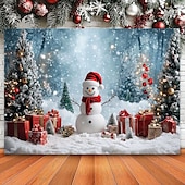 cheap Christmas Tapestry Hanging-Christmas Decorations Snowman Gifts Hanging Tapestry Xmas Wall Art Large Tapestry Mural Decor Photograph Backdrop Blanket Curtain Home Bedroom Living Room Decoration