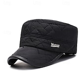 cheap Men&#039;s Hats-Men&#039;s Flat Cap Baseball Cap Sun Hat Black Blue Cotton Embroidered Fashion Casual Street Daily Letter Adjustable Sunscreen Breathable