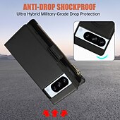 זול תיק טלפון אחר-טלפון מגן עבור Pixel 8 Pro Pixel 8 Pixel 7 Pixel 7 Pro כיסוי אחורי עם מעמד מגנטי עם שרוך רטרו TPU עור PU
