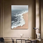 cheap Landscape Paintings-Mintura Handmade Beach Scenery Oil Paintings On Canvas Modern Wall Art Room Decoration Abstract Picture For Home Decor Rolled Frameless Unstretched Painting