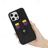 abordables Carcasas iPhone-teléfono Funda Para iPhone 16 Pro Max Plus iPhone 15 Pro Max Plus iPhone 14 13 12 Pro Max Plus iPhone 14 Pro Max iPhone 13 12 Pro Max Funda Trasera con Soporte Espejo con cordón Retro TPU Cuero de PU