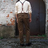 olcso A nagy Gatsby-Retró Ordító 20-as évek 1920-as évek Nadrágok Nadrág Kordbársony Nadrág Úriember Gengszter Férfi Álarcos mulatság Hétköznapi Felnőttek Nadrágok
