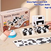 abordables Puzzles-Jeu de blocs 3D difficile : montrez votre QI au maximum, assemblez ces objets géométriques pour former un tout selon les exigences de la carte, cadeau de vacances, cadeau d&#039;Halloween, cadeau de Noël