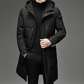 preiswerte Daunenjacken &amp; Parkas für Herren-Herren Wintermantel Daunenjacke puffer jacket Gefütterte Jacke Tasche Weiße Entendaunen Urlaub Freizeitskleidung Verabredung Lang Modisch Brautkleider schlicht Komfortabel warm Herbst Winter Solide
