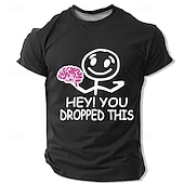 ieftine Tricouri amuzante pentru bărbați-Tricou bărbați Sarcasm Amuzant Tricou cu mânecă scurtă Tricou 3D Print Guler despre gât Stil de modă Athleisure Stradă Sporturi Activități în aer liber Negru Alb Albastru închis Vară Primăvară