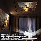 Недорогие Проекторы-p30 портативный проектор 4k android ручная фокусировка lcd авто видео проектор full hd домашний смарт портативный проектор мини проекторы