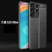 Недорогие Чехлы для Samsung-телефон Кейс для Назначение S24 Ultra S24 Plus S24 S24 ФЭ S23 S23 Ultra S23 Plus S22 S22 Plus S21 FE Кейс на заднюю панель Защита от удара Ретро ТПУ Кожа PU