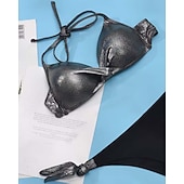 abordables Bikini-Femme Maillots de Bain Bikinis Maillot de bain Vacances Mode Couleur unie Sans Manches Maillots de bain