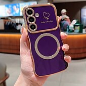 Недорогие Чехлы для Samsung-телефон Кейс для Назначение S24 S24 Ultra Plus S23 Ultra Plus S23 S22 S22 Плюс Ультра S25 Ультра Кейс на заднюю панель Магнитный Поддержка беспроводной зарядки Защита от удара Ретро Покрытие