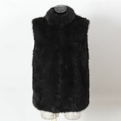 economico Gilet-Per uomo Gilet Cappotto di pelliccia sintetica Giornaliero Appuntamento Da mare Di tendenza Informale Autunno inverno Tenere al caldo Poliestere Comodo Liscio Cardigan Colletto alla coreana Standard