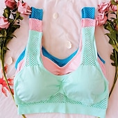 cheap Sports Bra-Women&#039;s Light Support Sports Bra Running Bra Open Back Bra Top Padded Fitness Leisure Sports Running Breathable Lightweight Soft Black White Pink Solid Colored