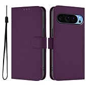 זול תיק טלפון אחר-טלפון מגן עבור Pixel 9 Pro Pixel 9 Pro XL Pixel 8 Pro Pixel 8 פיקסל 9 Pixel 7 Pixel 7 Pro Pixel 6 Pixel 6 Pro כיסוי הפוך עם מעמד עם רצועת יד חריץ לכרטיס רטרו TPU עור PU