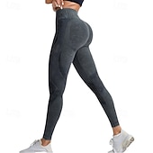 abordables Leggings y mallas de yoga-Mujer Pantalones de yoga Mallas Leggings de Yoga Levantamiento de tope Control de barriga Alta cintura Pilates Entrenamiento de gimnasio Rutina de ejercicio Mallas Leggings Color sólido Negro Rosa