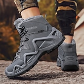 cheap Hiking Boots-Men&#039;s Waterproof Winter Hiking Boots with Fur Lining – Insulated Outdoor Snow Boots for Cold Weather