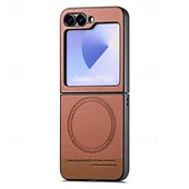 halpa Samsung-kotelot-puhelin Etui Käyttötarkoitus Z Flip 6 Z Flip 5 Z Flip 4 Z Flip 3 Takakuori Magneetti Tukee langatonta latausta Iskunkestävä Retro TPU PC