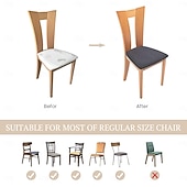 ieftine Husa scaun de sufragerie-2 buc. husă scaun scaun de sufragerie husă scaun elastic alb negru gri moale burgundy roșu culoare solidă protectoare de mobilier durabil lavabil pentru petrecere în sufragerie