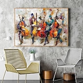 ieftine Picturi cu Oameni-pictură în ulei muzicală picturi abstracte de artrită realizate manual pe pânză pictate manuală pictură în ulei acrilic cu textura bogată picturi muzicale moderne artă de perete opere de artă pictate