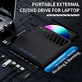 economico Cavi e adattatori-masterizzatore cd/dvd portatile ultrasottile usb 7 in 1 compatibile con lettore dvd esterno per laptop