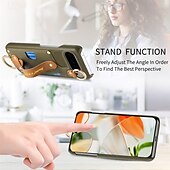 お買い得  その他のスマホケース-電話 ケース 用途 ピクセル9プロXL Pixel 8 Pro Pixel 8 ピクセル9 Pixel 7 Pixel 7 Pro Pixel 6 Pixel 6 Pro バックカバー スタンド付き リストストラップ付き カード挿入口 レトロ風 TPU PUレザー