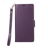cheap Samsung Cases-Phone Case For S24 S24 Ultra Plus S24 FE S23 S22 S21 S20 Ultra Plus FE A55 A35 A25 A15 5G A14 A34 A73 A53 A33 A72 A52 A42 A12 Back Cover with Stand Holder with Wrist Strap Card Slot Retro TPU PU
