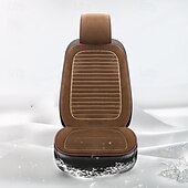 baratos Capas para bancos de automóveis-almofada de assento de carro aquecimento vibrador carro casa escritório lombar pescoço universal auto capa de assento dianteiro protetor aquecer no inverno