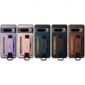 baratos Outras capas para telefone-telefone Capinha Para Pixel 9 Pro Pixel 9 Pro XL Pixel 8 Pro Pixel 8 Pixel 9 Pixel 7 Pixel 7 Pro Pixel 6 Pixel 6 Pro Capa traseira Com Suporte com pulseira Slot para cartão Retro TPU PC Couro PU