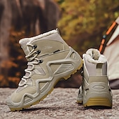 cheap Hiking Boots-Men&#039;s Waterproof Winter Hiking Boots with Fur Lining – Insulated Outdoor Snow Boots for Cold Weather