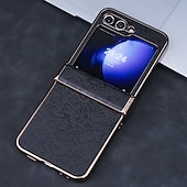 economico Cover Samsung-telefono Custodia Per Samsung Galaxy Z Flip 7 Z Flip 6 Z Flip 5 Z Flip 4 Z Flip 3 Copertura Posteriore Resistente agli urti Retrò PC Pelle PU