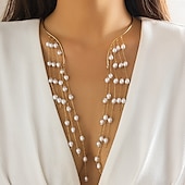 abordables Collier pour femme-Collier ras du cou en cascade d&#039;étoiles dorées pour femme avec élégantes chaînes à franges – bijoux tendance pour les occasions spéciales