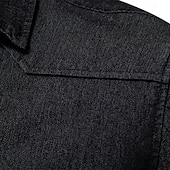economico Camicie da uomo-Per uomo Camicia Camicia in calicò Maglietta informale Camicia con bottoni Camicia di jeans Liscio Giornaliero Da mare Blu chiaro Nero Blu Grigio scuro Manica lunga Colletto Primavera estate