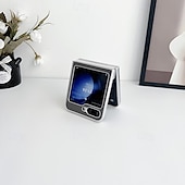 お買い得  サムスン用ケース-Samsung Galaxy Z Flip 6 Z Flip 5 Z Flip 4 Z Flip 3 用の電話ケース バックカバー ショックプルーフ レトロ TPU PUレザー
