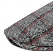 preiswerte Herrenhüte-Herren Schiebermütze Cap Basecap Militärmütze Kadettenhut Rote Blau Polyester Modisch Brautkleider schlicht Strasse Täglich Plaid Einstellbar Sonnenschutz Atmungsaktiv