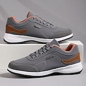 economico Sneakers da uomo-scarpe da ginnastica sportive casual da uomo color cuoio con suola ammortizzata e design allacciato – comode scarpe da passeggio per tutti i giorni