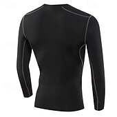 economico T-shirt e Canottiere da Corsa-Per uomo T-shirt da corsa Maglia a compressione Manica Lunga Maglietta Casuale Athleisure Autunno Tinta unita Asciugatura Rapida Traspirante Allenamento in Palestra Camminata Jogging abbigliamento