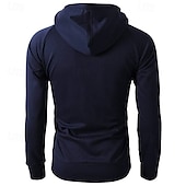 voordelige basic hoodies voor heren-Voor heren Hoodie met rits Hoodie met volledige rits Fleece hoodie Zwart Wijn Leger Groen Marineblauw Khaki Capuchon Effen Rits omhoog Zak Sport &amp; Outdoor Dagelijks Feestdagen Polyester Streetwear
