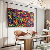 preiswerte Landschaftsgemälde-handgemachtes farbenfrohes modernes Ölgemälde auf Leinwand, großes handgemaltes abstraktes strukturiertes Boho-Ölgemälde, Wandkunst, zeitgenössisches minimalistisches Kunstwerk, Wandgemälde für