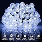 economico Striscie luci ad energia solare-10m Fili luminosi 100 LED Bianco caldo Bianco Multicolore Luci di stringa creative Feste All&#039;aperto Impermeabile Ad energia solare
