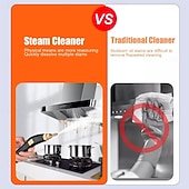 ieftine Aparate de uz casnic-Mașină de curățat cu abur portabil de mână de 1500 W, mașină de curățat cu abur sub presiune la temperatură înaltă cu capete de perie