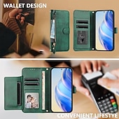 Недорогие Чехлы для iPhone-Чехол для iPhone 16 Pro Max Plus iPhone 15 Pro Max Plus iPhone 14 13 12 11 Pro Max Plus X XR XS бумажник с подставкой молния полная защита тела ретро TPU PU кожа