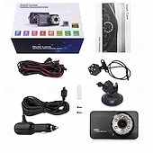 voordelige Auto DVR&#039;s-dual iens driving recorder auto usb monitoring high-definition reverse image verborgen recorder
