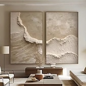 tanie Obrazy abstrakcyjne-oryginalny biały abstrakcyjny obraz biały beżowy tekstura malarstwo abstrakcyjna sztuka ścienna minimalistyczny abstrakcyjny obraz nowoczesna sztuka sztuka do salonu rozciągnięta rama gotowa do