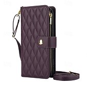 levne Pouzdra pro iPhone-telefon Carcasă Pro iPhone 16 Pro Max Plus iPhone 15 Pro Max Plus iPhone 14 13 12 11 Pro Max Plus Mini iPhone 14 Pro Max iPhone 13 12 11 Pro Max Zadní kryt se stojánkem Zip s Lanyardem Retro TPU PU