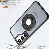Недорогие Чехлы для Samsung-телефон Кейс для Назначение S25 Ультра Кейс на заднюю панель Магнитный Поддержка беспроводной зарядки Кольцо Пряжка Ретро ТПУ Акрил