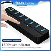 cheap USB Hubs-Extension Computer One Drag Seven Multi-interface Hubs With Switches