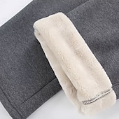 ieftine Picior drept-Bărbați Cowboy Jogger Pantaloni de sport din lână Talie elastică cu șnur Epocă Casual În aer liber Casă Stradă Buzunar Pantaloni cu picior drept Termic Iarnă Tipărire 3D Negru Alb Maro