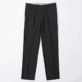 ieftine Subţire-Bărbați Costume Pantaloni Pantaloni de costum Buzunar Simplu Confort Respirabil Nuntă În aer liber Zilnic Modă Casual Negru Kaki