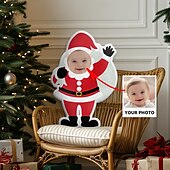 お買い得  パーソナライズされたギフト-不規則なクリスマスクッション&amp;amp;枕パーソナライズされたギフト写真雪だるま、サンタクロース、インサート付きのさまざまなサイズのカスタムギフトのアイデア