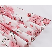 baratos Vestidos-Retro Vintage Anos 50 Hepburn Vestidos Floral Poá Linha A Decote Redondo Fantasia Mulheres Carnaval Ano Novo Baile de Máscaras Casual / Diário Festa de Solteira Adulto Vestido